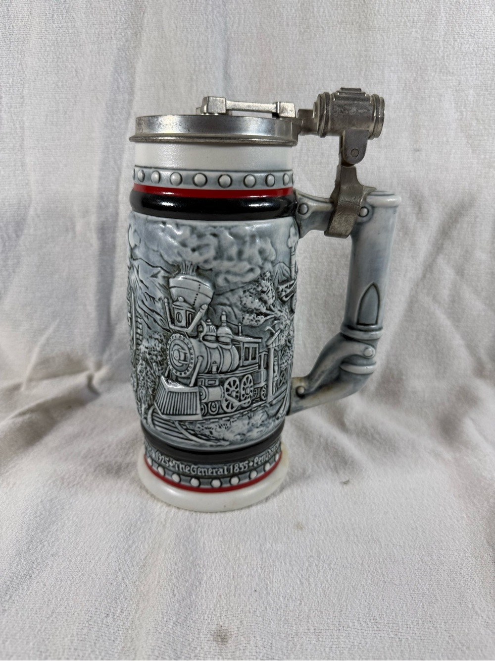 Vintage 1982 Avon Lidded Railroadiana Beer Stein